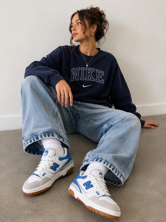 New Balance Shoes - New Balance 550 White Blue Gum Sneakers Big Kids Size 5.5 Women’s 7 Retro